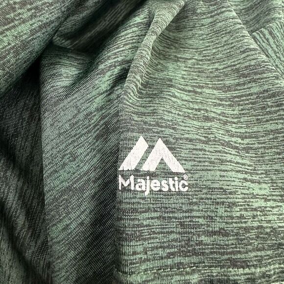 Majestic 3XL Oakland Athletics Cool Base‎ Polo Tee Green Marl MLB A's Baseball - Picture 4 of 8